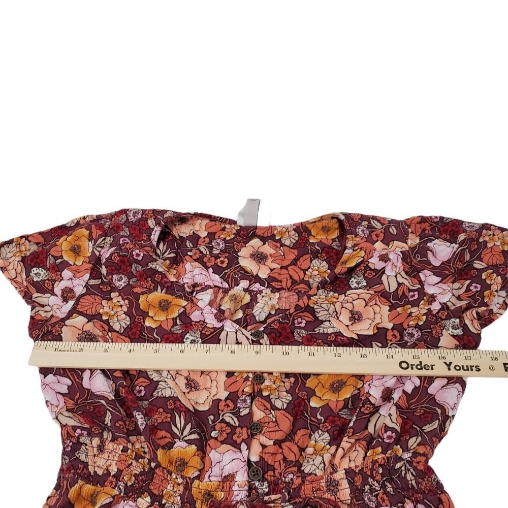 Knox Rose Midi Dress Medium Floral Cottage Core Prairie Tassel Button Front Boho - Picture 9 of 11